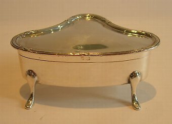 Antique Antique English Sterling Silver Jewellery or Ring Box