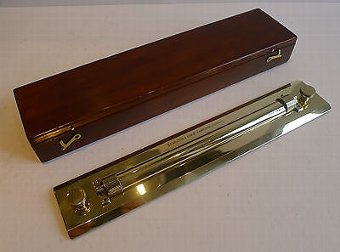 Antique English Brass Parallel Rule by E. T. Newton and Son, c.1910
