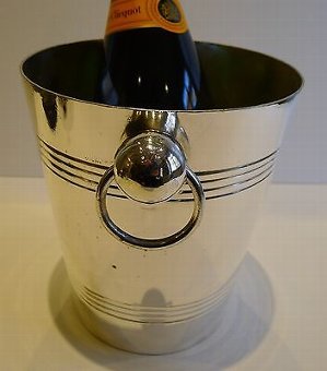 Antique Antique English Silver Plated Wine Cooler / Ice Bucket by Elkington - 1898