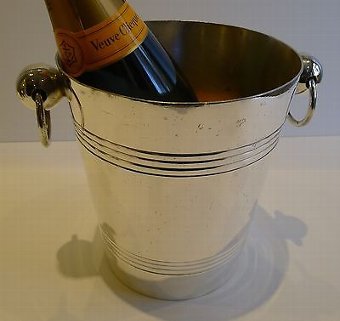 Antique Antique English Silver Plated Wine Cooler / Ice Bucket by Elkington - 1898