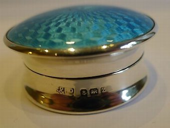 Antique Fabulous English Sterling Silver Box With Mirror - 1924