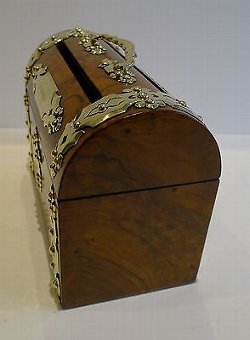 Antique Antique English Desk-Top Letter / Correspondence Box - Answered & Unanswered