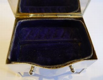 Antique English Sterling Silver Jewelry Box in the Form of a Dressing Table / Dresser