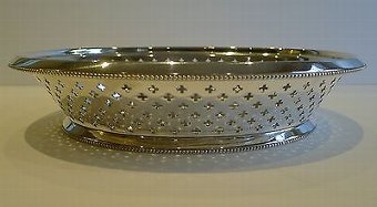 Antique Smart Antique English Silver Plate Bread Basket by Atkin Brothers c.1875