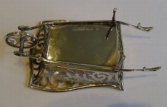 Antique Charming Antique English Novelty Sterling Silver Wheelbarrow - 1912