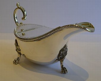Antique Antique English Silver Plated Spoon Warmer c,1880 - Sauce Boat Shaped