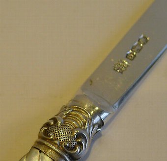 Antique Sterling Silver & Mother of Pearl Letter Opener - 1922