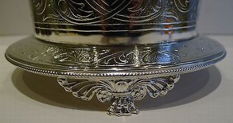 Antique Magnificent English Silver Plated Biscuit Box by Mappin Brothers c.1880