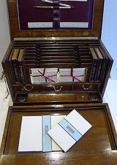 Antique Magnificent & Grand Antique English Oak Stationery Cabinet c.1880