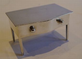 Antique Antique English Novelty Sterling Silver Postage Stamp Box - 1909