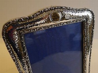 Antique Antique English Arts & Crafts Sterling Silver Photograph Frame - 1909