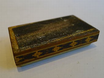 Antique Antique English Tunbridge Ware Matches Box / Vesta c.1870