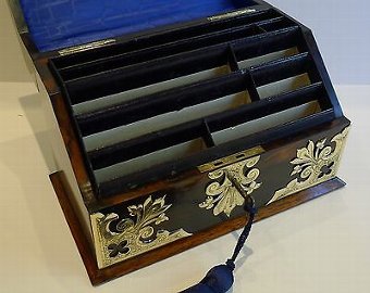 Antique Top Quality Antique English Coromandel Writing Box c.1880