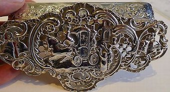 Antique Antique English Sterling Silver Wedding Pot Pourri Box by William Comyns