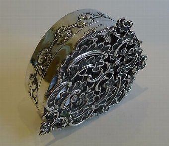 Antique Antique English Sterling Silver Pot Pourri Box by William Comyns