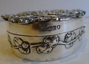 Antique Antique English Sterling Silver Pot Pourri Box by William Comyns