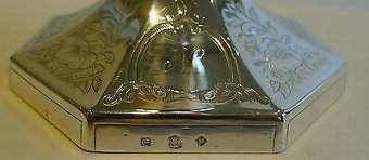 Antique Pair Antique English Silver Plated Candlesticks by Elkington - 1851