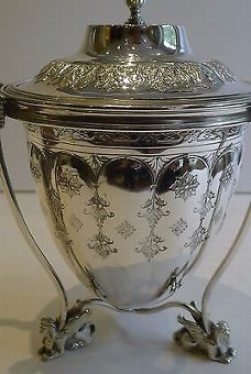 Antique Scarce Antique English Silver Plated Biscuit Box or Barrel c.1880