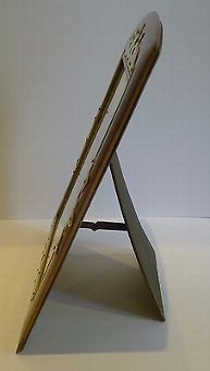 Antique Large Antique Brass Mounted Wooden Photograph Frame c.1890