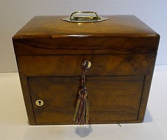 Antique Antique English Walnut Jewellery Box c.1890