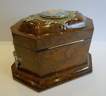 Antique Rare & Grand Antique English Tea Caddy by Asser & Sherwin, London c.1860