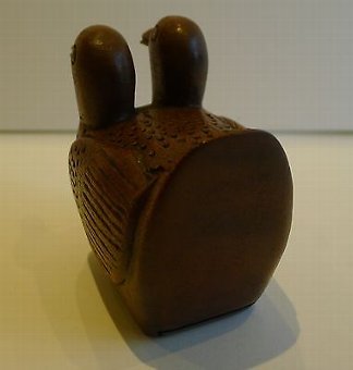 Antique Antique European Carved Figural Snuff Box - Ducks c.1850