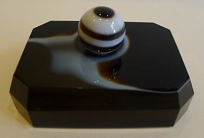 Antique Antique Scottish Banded Agate Paperweight c.1870