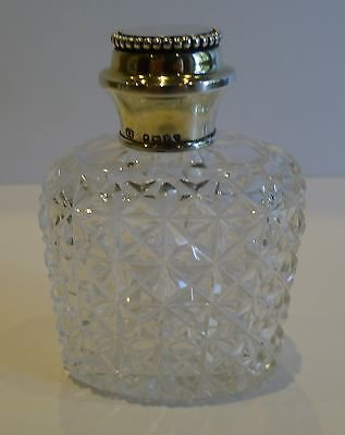 Antique Antique Sterling Silver Topped Scent / Cologne Bottle - 1881
