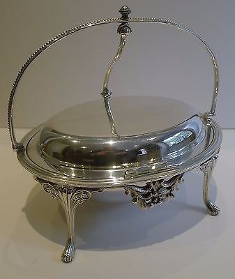 Antique Fabulous and Unusual Antique English Automated Silver Plated Breakfast Dish