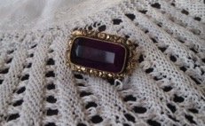 Antique Georgian Gold Mourning Brooch 9ct+ 