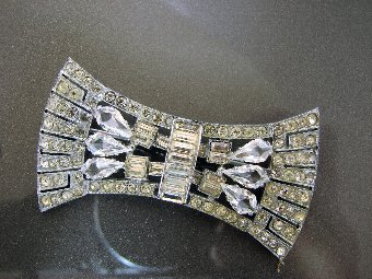 Art Deco Bridal Bow Brooch