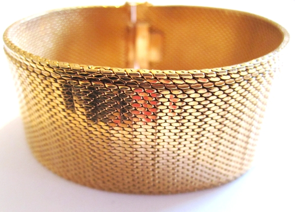 Yellow gold plated cuff bracelet