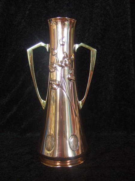 WMF Art Nouveau Copper Flower Vase c1900