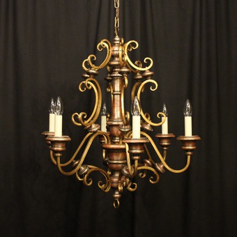 A large mistletoe chandelier, France, c. 1900 Jugendstil and A large mistletoe chandelier, France, c. 1900 Jugendstil and