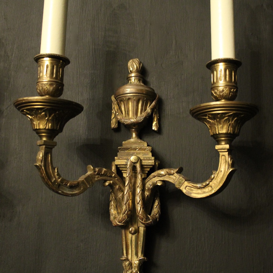 Antique French Pair Of Bronze Antique Wall Sconces 1 ANTIQUES CO UK   1847 1901385 8 