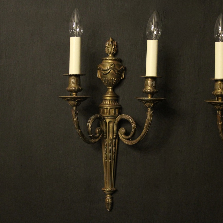 Antique French Pair Of Bronze Antique Wall Sconces 7 | ANTIQUES.CO.UK