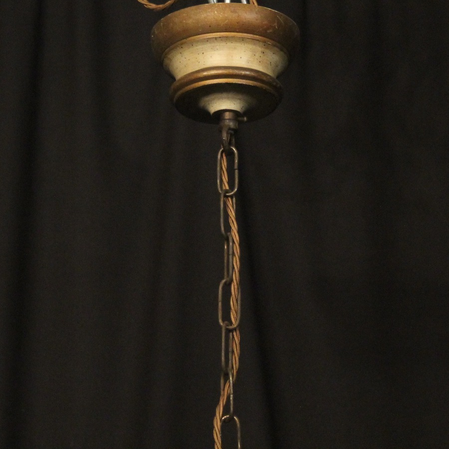 Antique Florentine 5 Light Polychrome Chandelier