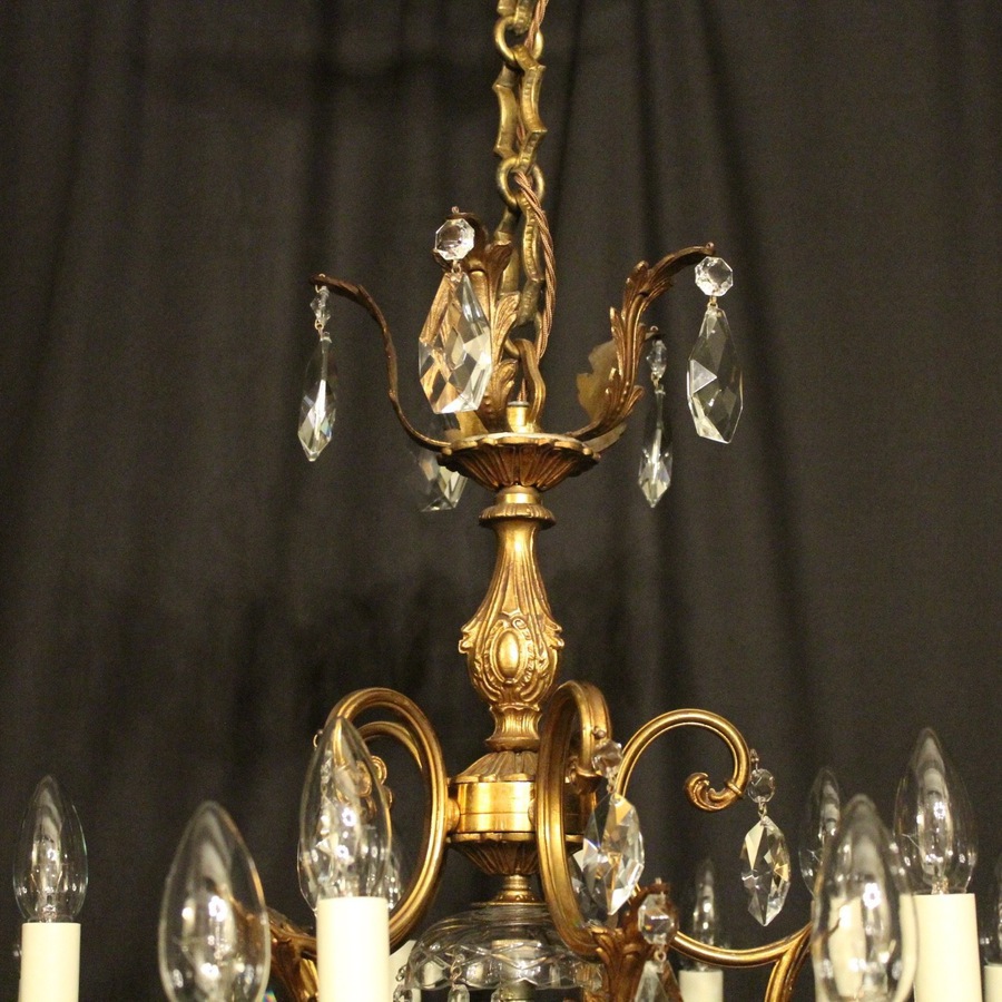 Antique Italian Gilded 16 Light Antique Chandelier