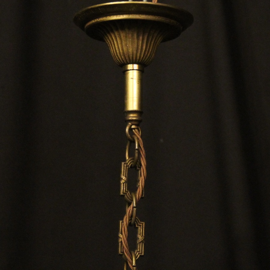 Antique French Gilded Triple Light Antique Lantern