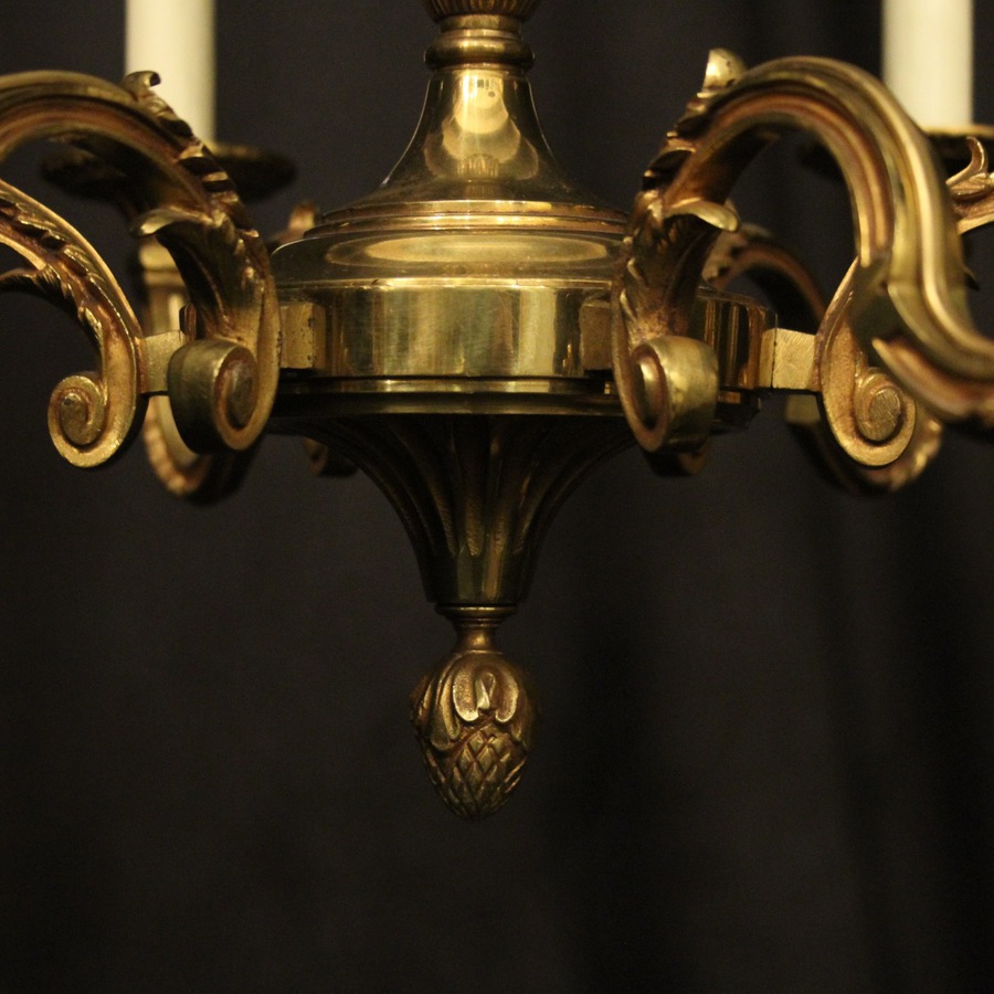 Antique French Gilded 6 Light Antique Chandelier