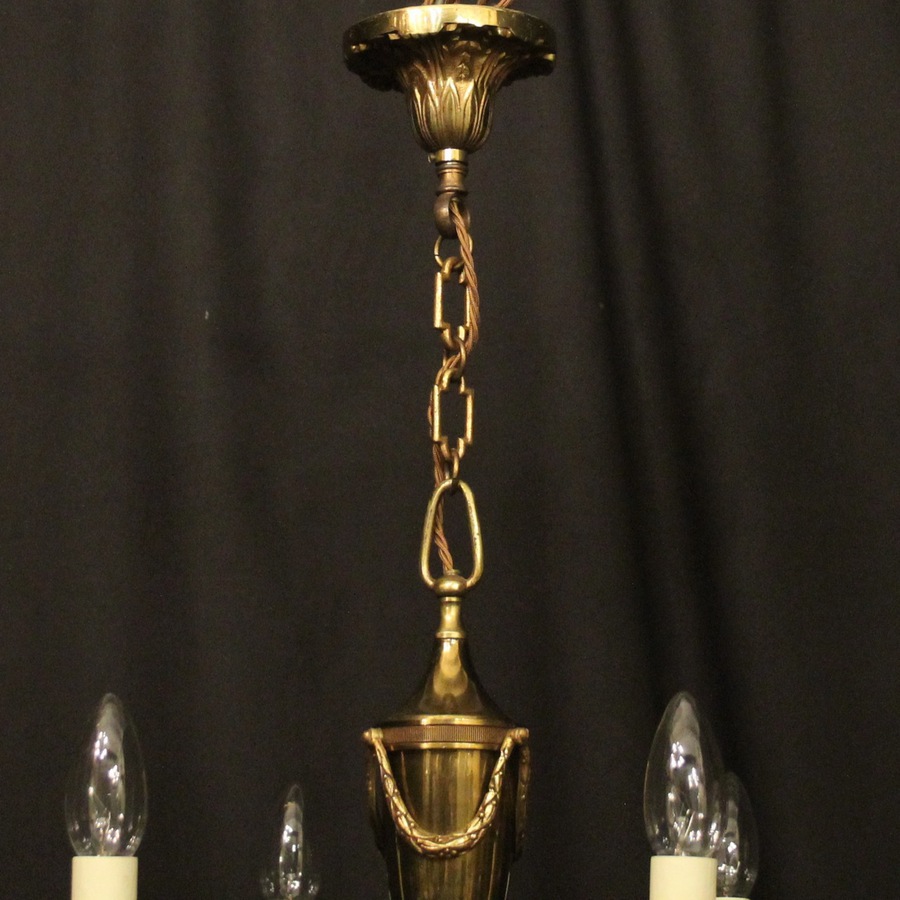 Antique French Gilded 6 Light Antique Chandelier