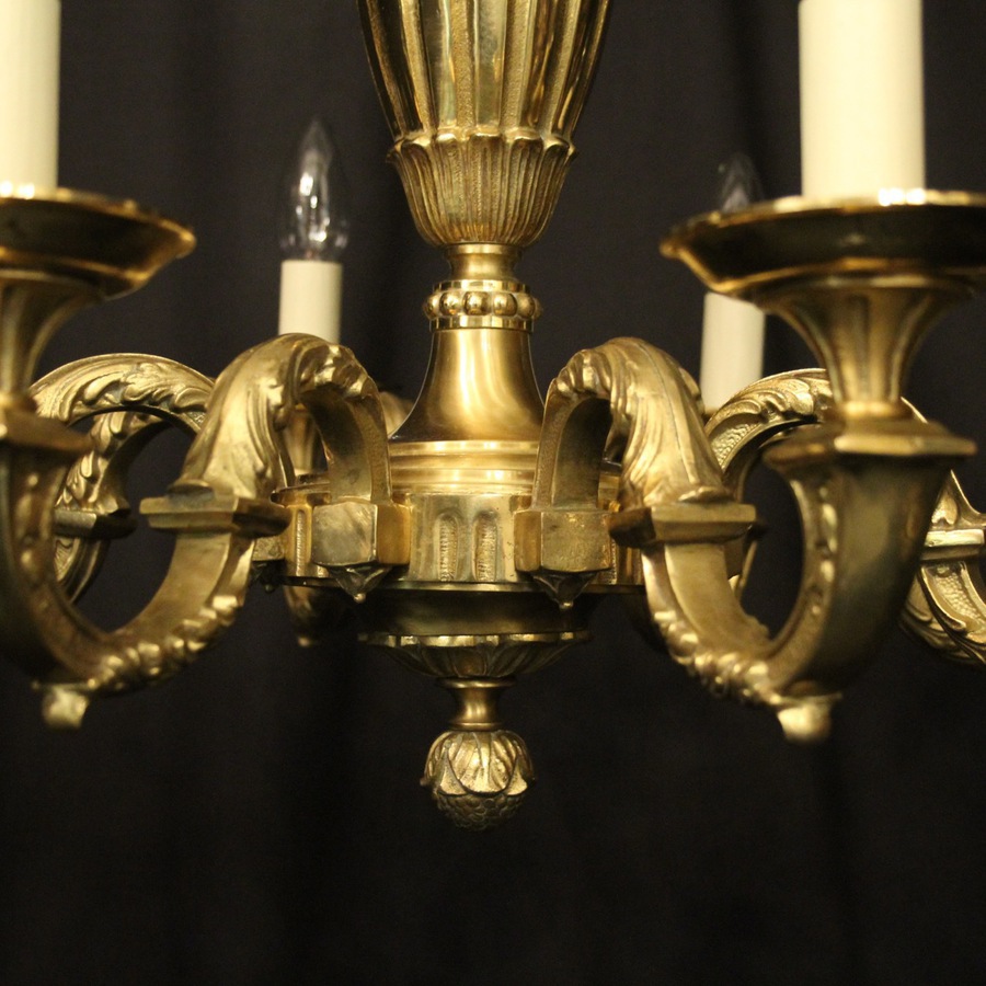 Antique French Gilded 8 Light Antique Chandelier