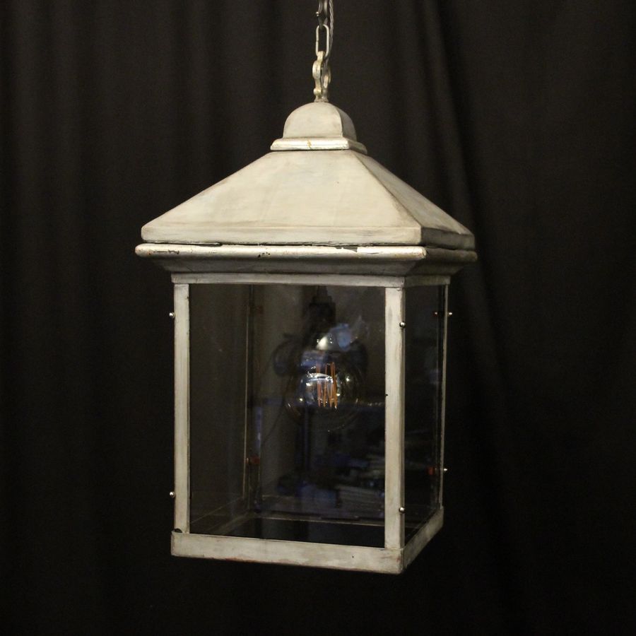 English Single Light Silver Gilded Lantern