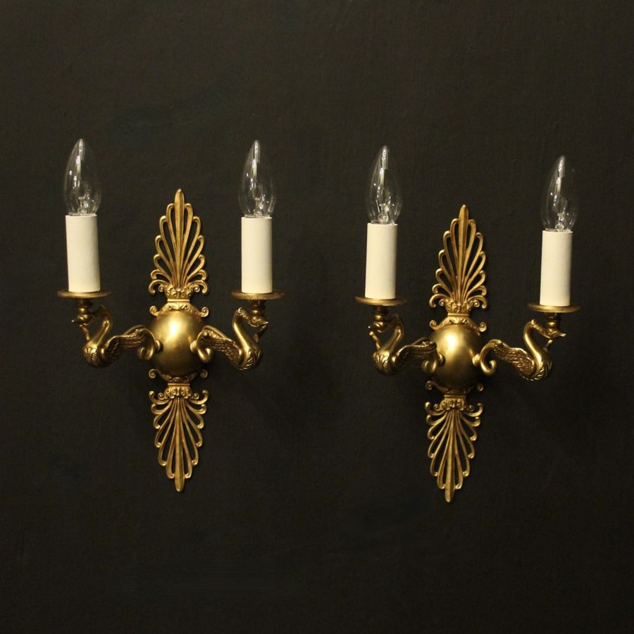 French Pair Of Empire Antique Wall Lights