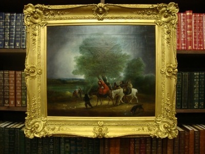 OUTSTANDING 18THC ANTIQUE OLD MASTER CONTINENTAL LANDSCAPE OIL PAINTING C1790