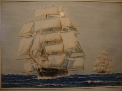 STUNNING 19THC ANTIQUE SEASCAPE WATERCOLOUR PAINTING BY 'WILLIAM GEORGE KNIGHT'
