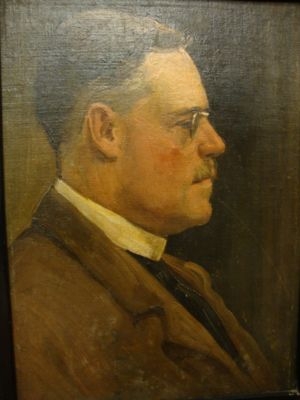 ORIGINAL EDWARDIAN CLERGYMAN OIL PORTRAIT PAINTING BY: E R. GOODRICH(1887-1956)