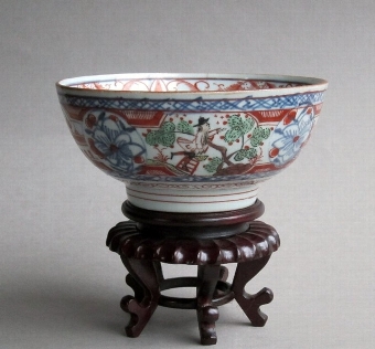 Chinese export European-decorated Cherry Pickers bowl Qianlong