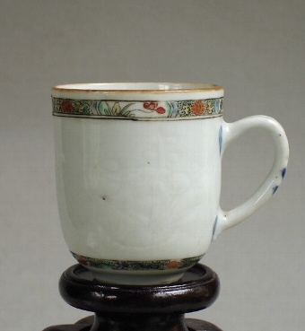Antique Chinese export famille verte coffee cup & teabowl, Yongzheng