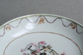 Antique Good Chinese export armorial cup & saucer Qianlong (arms of Wodehouse, family of P G Wodehouse)